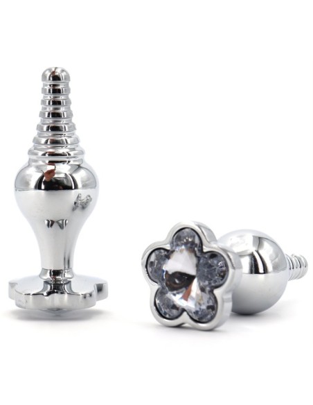 Plug Bijou Leaf 7 x 2.7cm Transparent