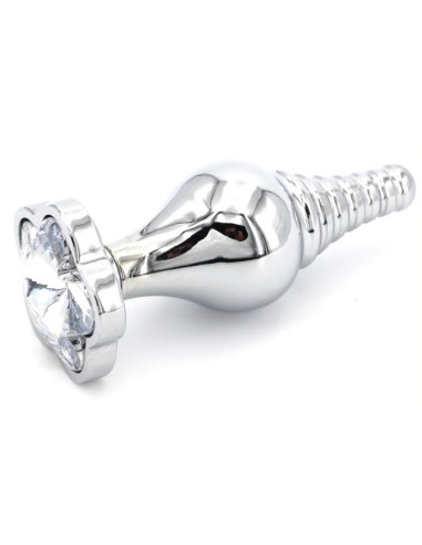 Plug Bijou Leaf 7 x 2.7cm Transparent