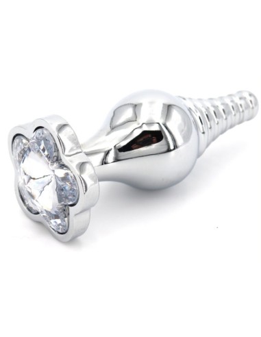 Plug Bijou Leaf 7 x 2.7cm Transparent