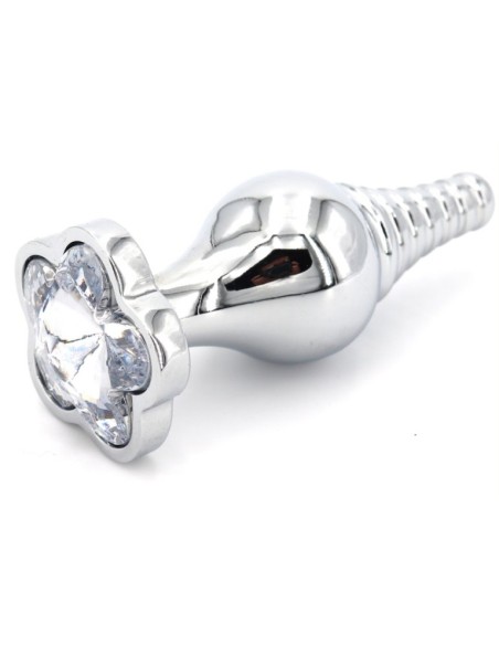 Plug Bijou Leaf 7 x 2.7cm Transparent