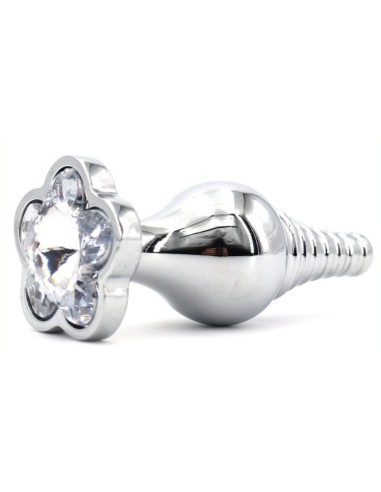 Plug Bijou Leaf 7 x 2.7cm Transparent