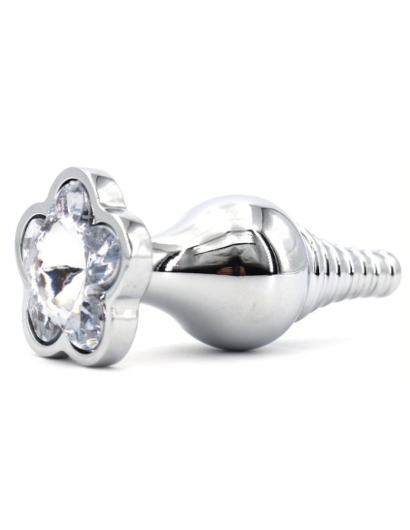 Plug Bijou Leaf 7 x 2.7cm Transparent