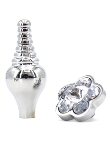 Plug Bijou Leaf 7 x 2.7cm Transparent