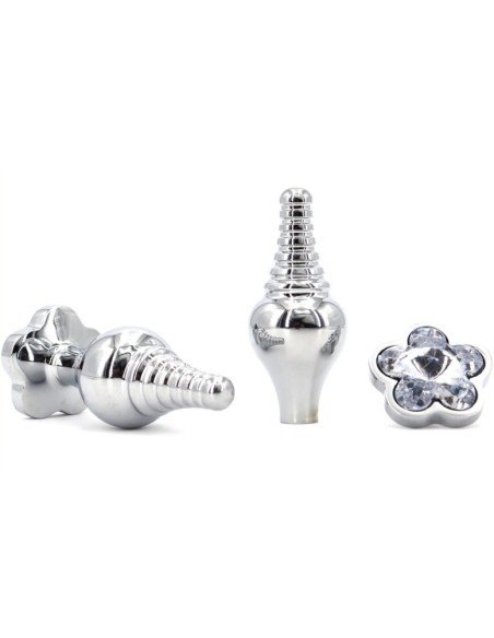 Plug Bijou Leaf 7 x 2.7cm Transparent