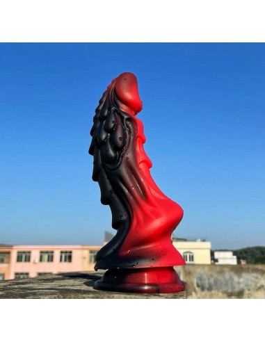 Gode Dragon Zomay 18 x 6cm Noir-Rouge