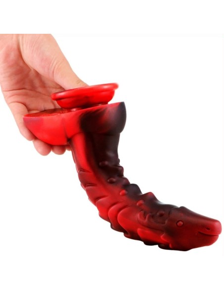 Gode Dragon Sarkan 19 x 4.5cm Noir-Rouge