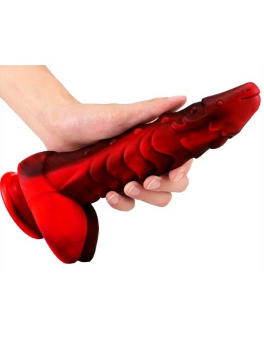 Gode Dragon Sarkan 19 x 4.5cm Noir-Rouge