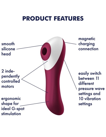 Stimulateur de clitoris DUAL CRUSH Satisfyer 16cm Stimulateur de clitoris DUAL CRUSH Satisfyer 16cm