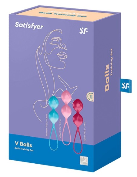 Boules de Geisha V-Balls Satisfyer 8 x 3.4cm Boules de Geisha V-Balls Satisfyer 8 x 3.4cm