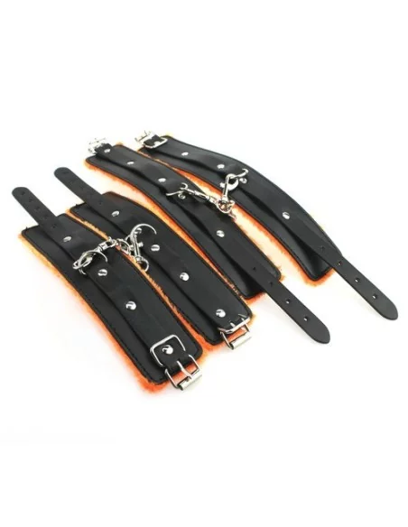 Kit Bondage 7 Pièces Noir/Orange Kit Bondage 7 Pièces Noir/Orange