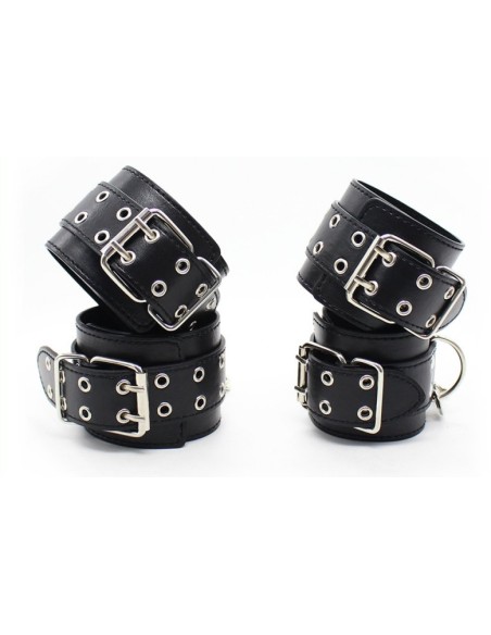 Kit Menottes et Collier Double Pin Noir Kit Menottes et Collier Double Pin Noir
