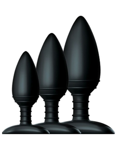 Lot de 3 plugs Silicone Trio Nexus Noirs