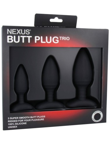 Lot de 3 plugs Silicone Trio Nexus Noirs