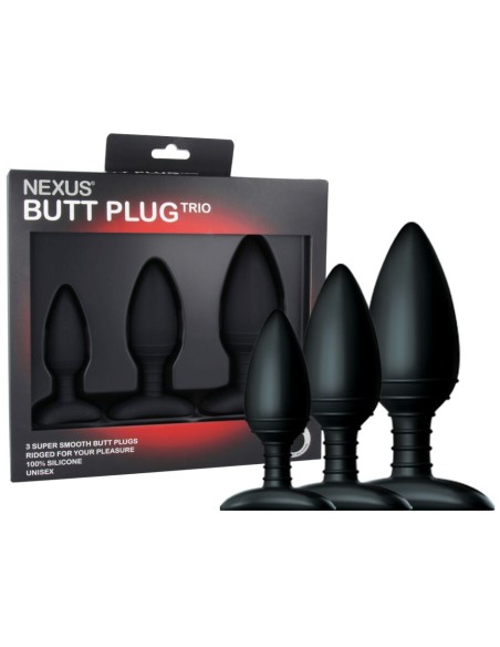 Lot de 3 plugs Silicone Trio Nexus Noirs