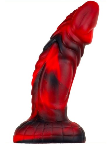 Gode monster Squax 18 x 5.5cm Noir-Rouge