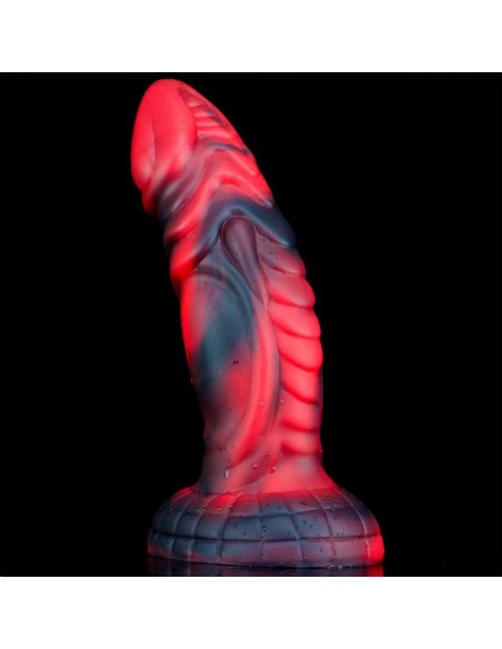 Gode monster Squax 18 x 5.5cm Noir-Rouge Gode monster Squax 18 x 5.5cm Noir-Rouge
