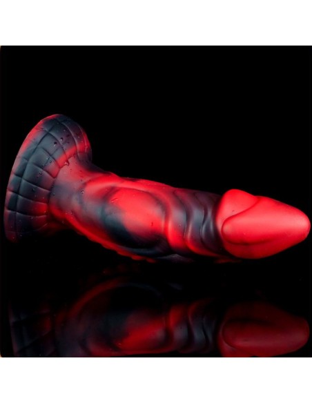 Gode monster Squax 18 x 5.5cm Noir-Rouge Gode monster Squax 18 x 5.5cm Noir-Rouge