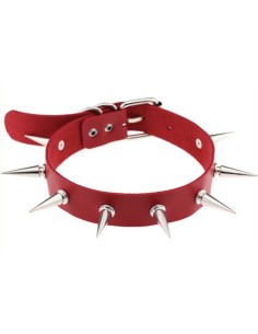 Collier à pointes Piky Lish Rouge
