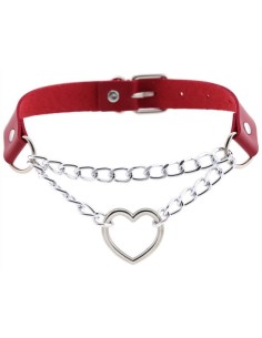 Collier sexy Heart Chain Rouge