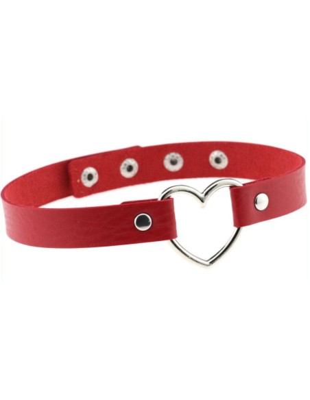 Ras de cou Heart Lish Rouge Ras de cou Heart Lish Rouge