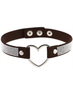 Ras de cou Heart Strass Noir