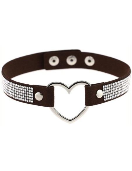 Ras de cou Heart Strass Noir Ras de cou Heart Strass Noir