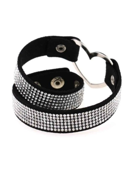 Ras de cou Heart Strass Noir Ras de cou Heart Strass Noir