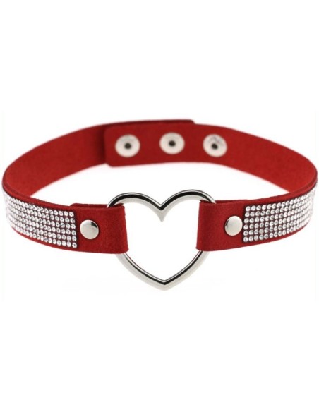 Ras de cou Heart Strass Rouge Ras de cou Heart Strass Rouge