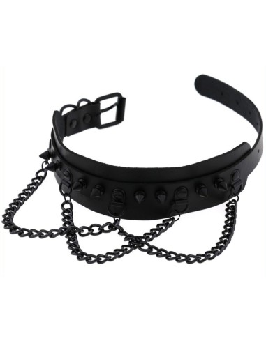 Collier à pointes Piky Noir