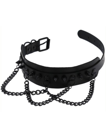 Collier à pointes Piky Noir Collier à pointes Piky Noir