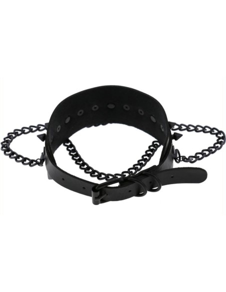 Collier à pointes Piky Noir Collier à pointes Piky Noir