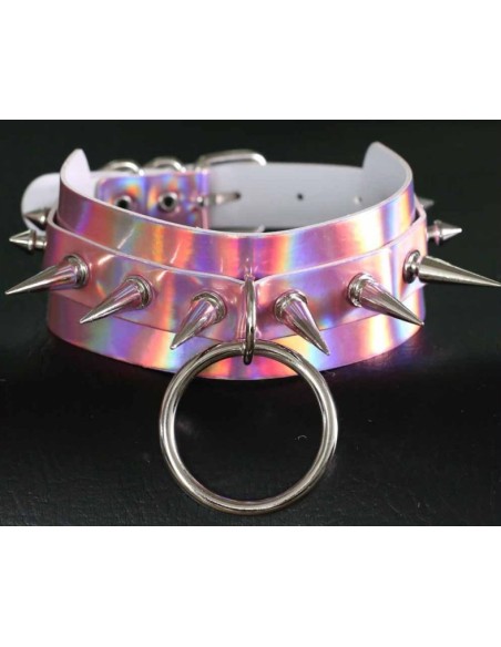 Collier à pointes Strobo Laser Rose Collier à pointes Strobo Laser Rose