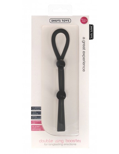 Cockring en silicone Double Ring Booster 20cm