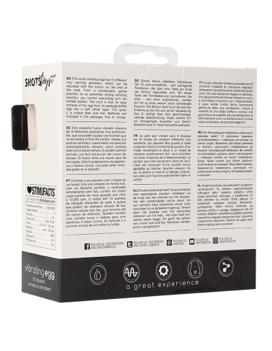 Oeuf vibrant sans fil Vibrating Egg 8 x 3.5cm Noir