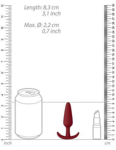 Plug en silicone Slim Butt 7.5 x 2cm Rouge