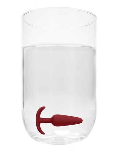 Plug en silicone Slim Butt 7.5 x 2cm Rouge