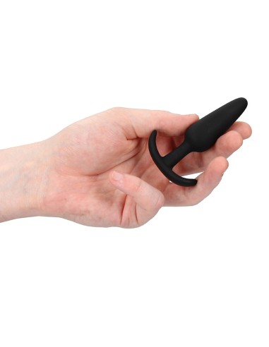 Plug en silicone Slim Butt 7.5 x 2cm Noir