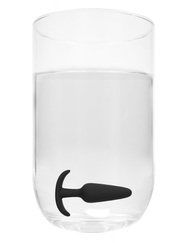 Plug en silicone Slim Butt 7.5 x 2cm Noir