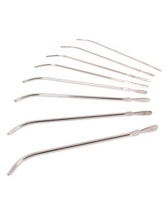 Kit de 8 tiges d'urètre courbées Van Buren 22cm - Diamètres 3 à 7mm