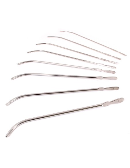 Kit de 8 tiges d'urètre courbées Van Buren 22cm - Diamètres 3 à 7mm Kit de 8 tiges d'urètre courbées Van Buren 22cm - Diamètres 3 à 7mm
