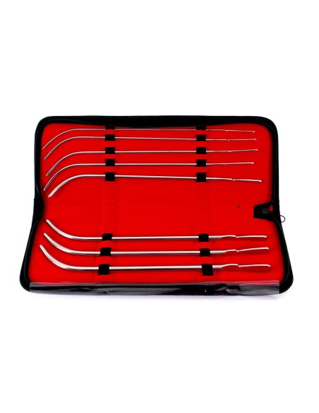 Kit de 8 tiges d'urètre courbées Van Buren 22cm - Diamètres 3 à 7mm Kit de 8 tiges d'urètre courbées Van Buren 22cm - Diamètres 3 à 7mm