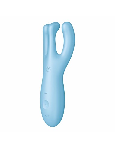 Stimulateur de clitoris connecté Threesome 4 14cm Tiurquoise