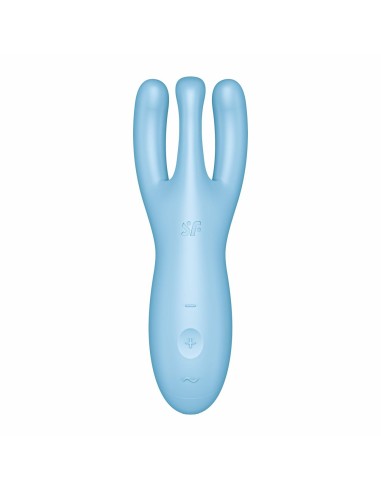 Stimulateur de clitoris connecté Threesome 4 14cm Tiurquoise