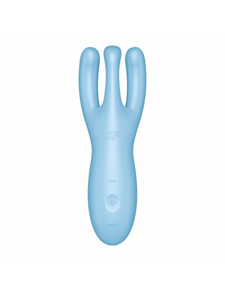 Stimulateur de clitoris connecté Threesome 4 14cm Tiurquoise