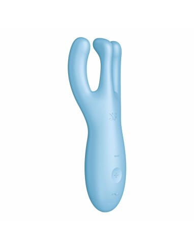 Stimulateur de clitoris connecté Threesome 4 14cm Tiurquoise
