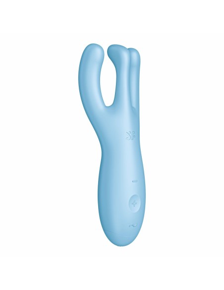 Stimulateur de clitoris connecté Threesome 4 14cm Tiurquoise