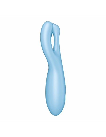 Stimulateur de clitoris connecté Threesome 4 14cm Tiurquoise