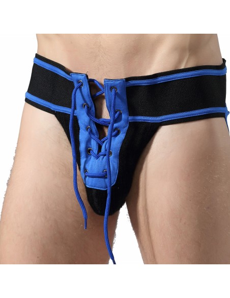 Jockstrap FETISH FOOTBALL MaleBascis Noir-Bleu Jockstrap FETISH FOOTBALL MaleBascis Noir-Bleu