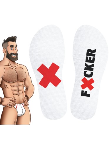 Chaussettes blanches Fucker SneakXX