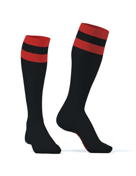 Chaussettes hautes Hard SneakXX Noir-Rouge